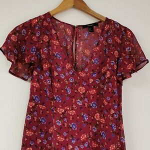 Maxi side slits chiffon dress